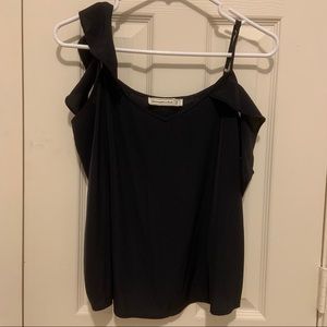Black Cold Shoulder Top